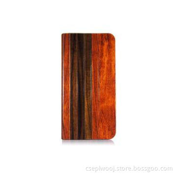 Hybrid Wooden Cell Phone Shell iPhone Leather Folio Case Sh